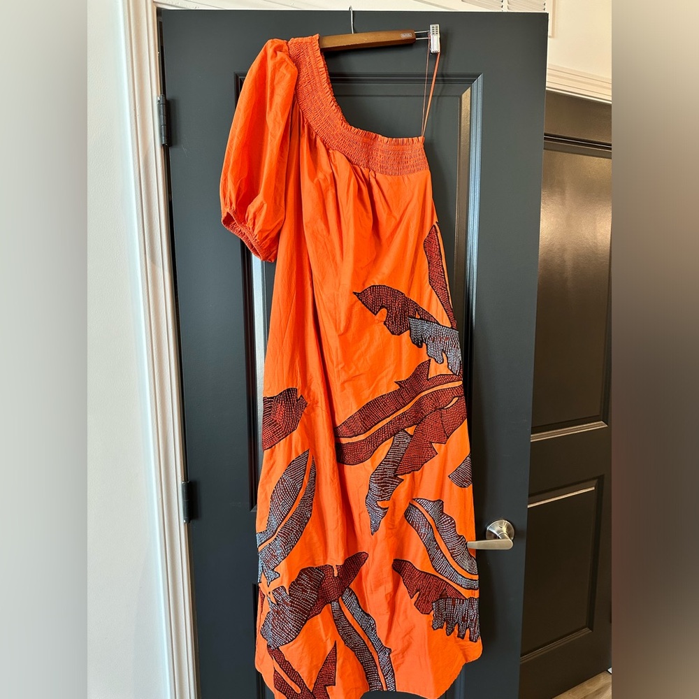 Anthropologie Maeve one shoulder maxi dress